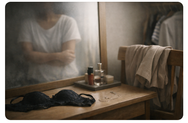 胸を気にする女性